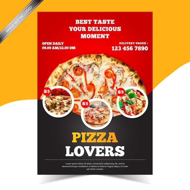 Modern pizza restaurant flyer