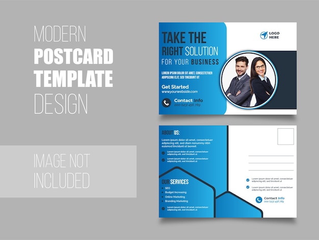 Modern Postcard Template Design Template