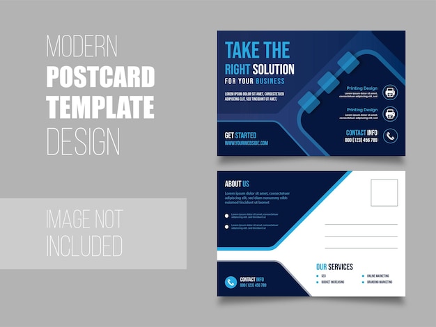 Modern Postcard Template Design