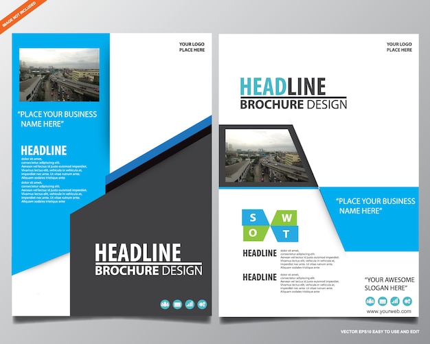 Modern poster magazine layout template