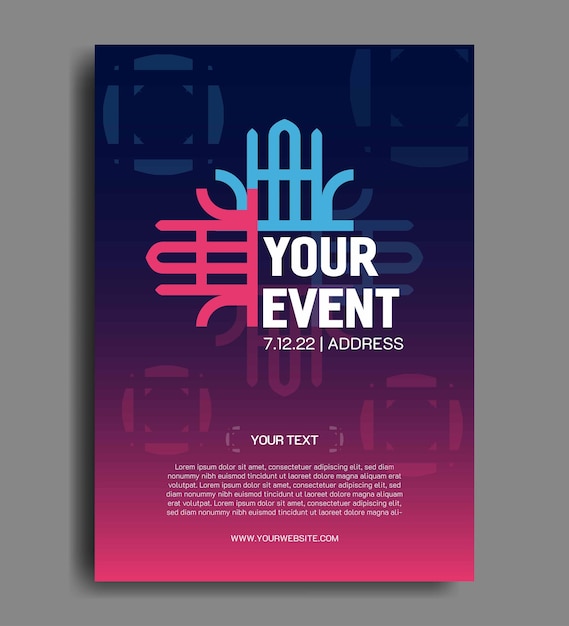 Vector modern poster template for general event