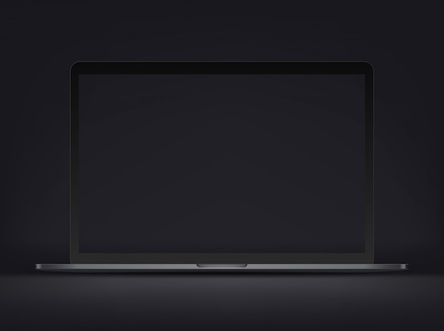 Modern premium laptop on dark background