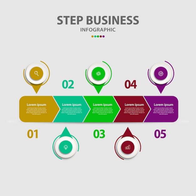 Modern presentation business infographic template 