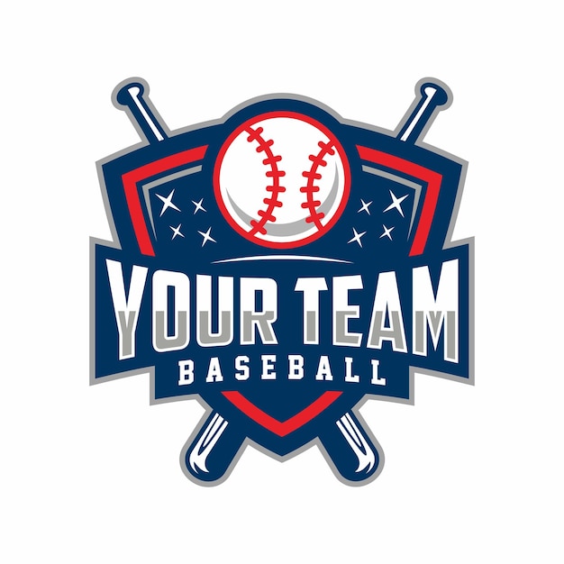 Modern professional baseball template logo design for baseball club