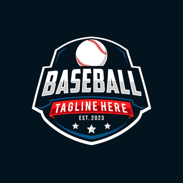 Modern professional baseball template logo design for baseball club