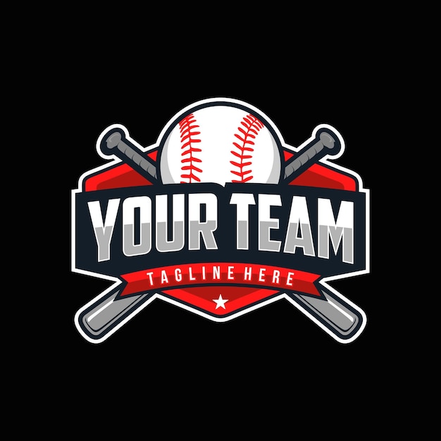 Modern professional baseball template logo design for baseball club