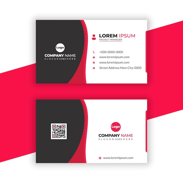 Modern professional business card design premium vector