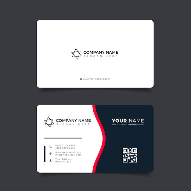 Modern professional business card design Premium Vector