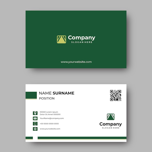 Modern professional business card design template