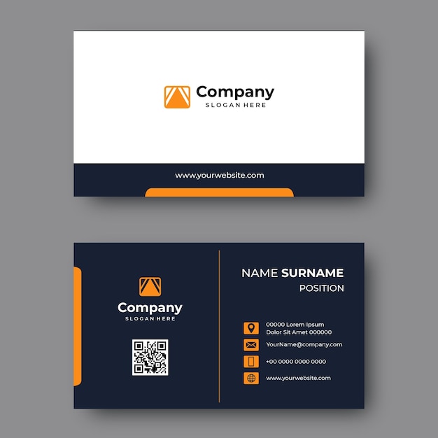 Modern professional business card design template