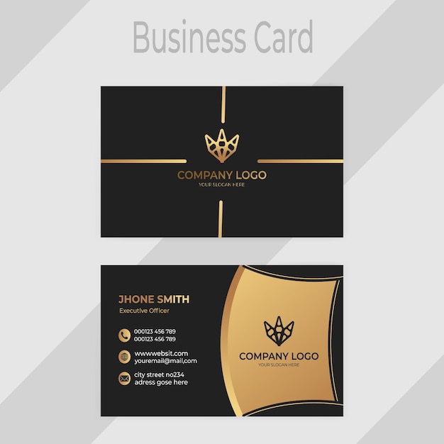 Modern professional business card design vector