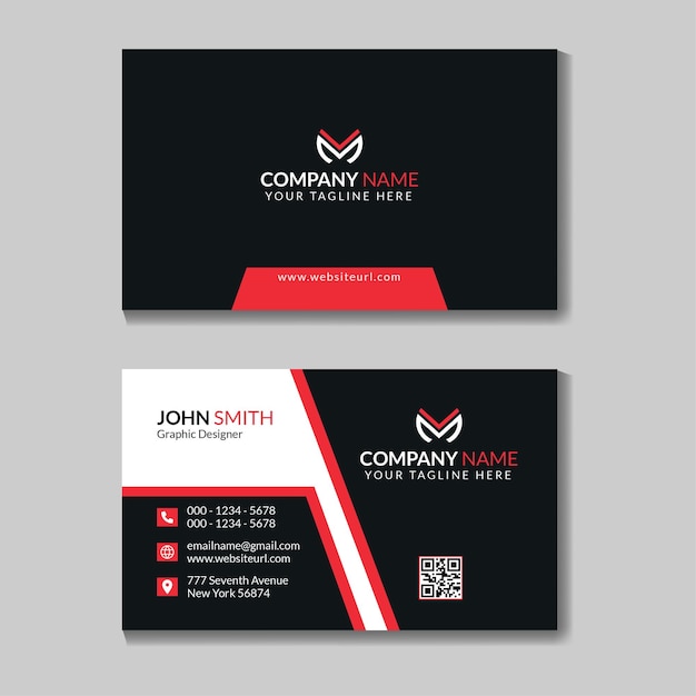 Modern professional business card Free Vector