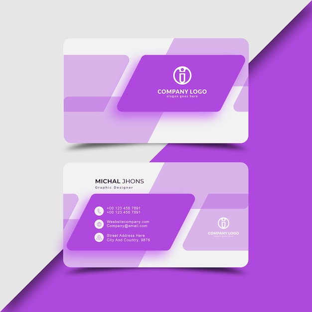 Modern professional business card Premium Vector