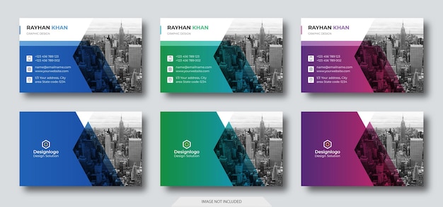 Modern professional business card template design