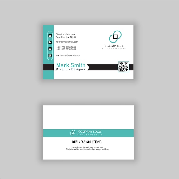 modern professional business card with vector