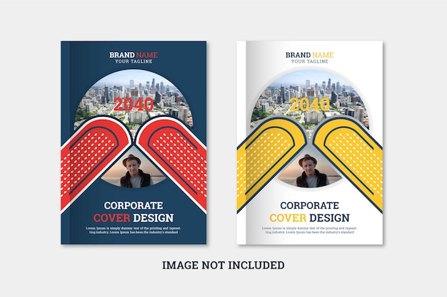 Modern professional business corporate book cover design template a4 set