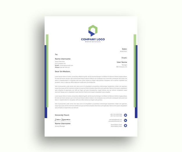 Modern professional Business Letterhead Design