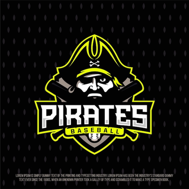 Modern professional emblem logo with a pirate image