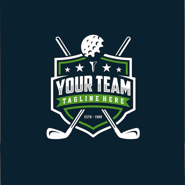 Modern professional golf template logo design for golf club