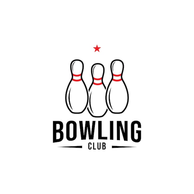 Modern Professional Isolated Sports Badge Logo - Bowling Club Association.