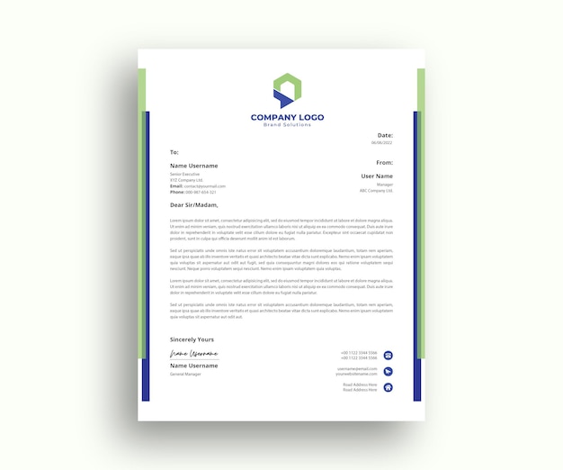 Modern professional Letterhead Design