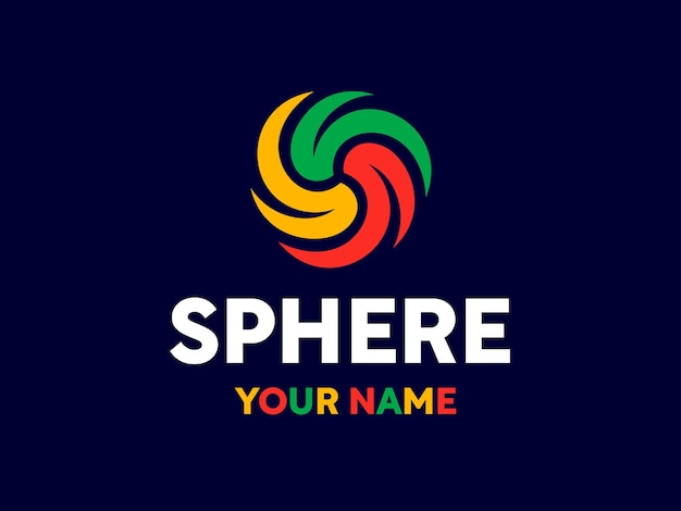 Modern professional logo in the shape of the sphere