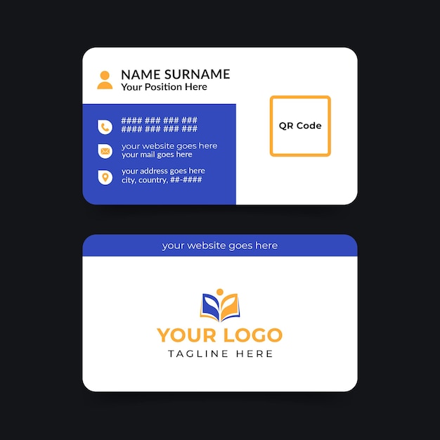 Modern and professional school admission business card template