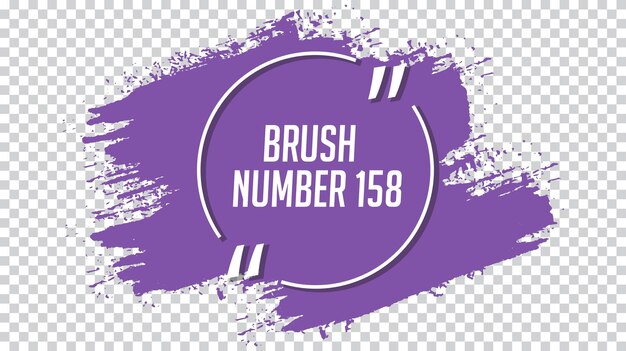 Vector modern purple color brush stroke background with white frame