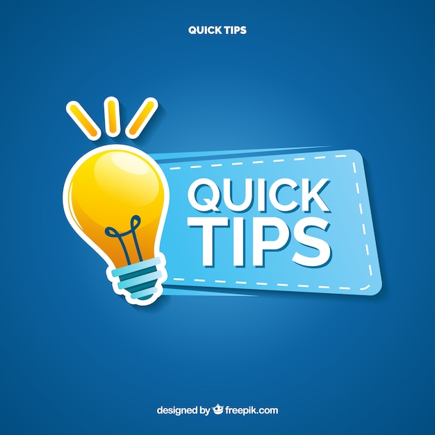 Modern quick tips composition with flat design