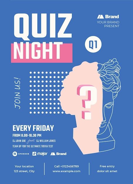 Modern Quiz Night Club Flyer