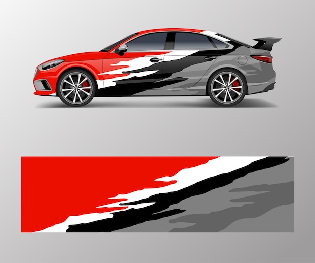 Modern racing car wrap strip for racing sport car design