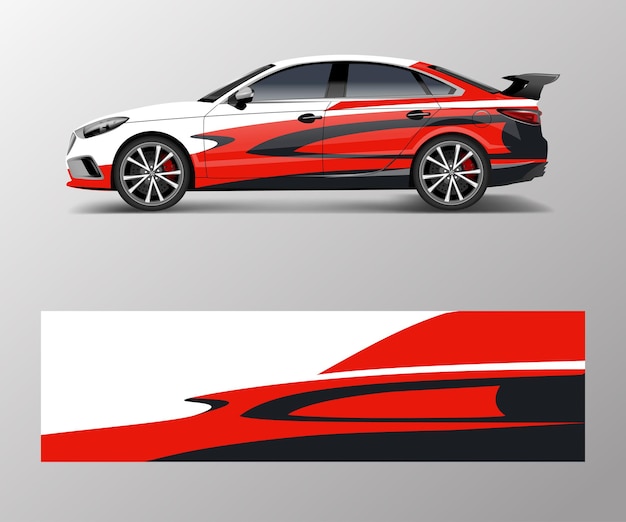 Modern racing car wrap strip for racing sport car design