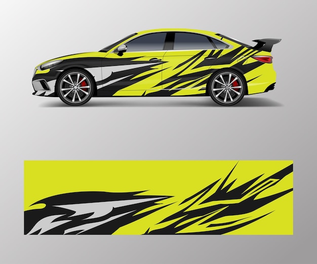 Modern racing car wrap strip for racing sport car design