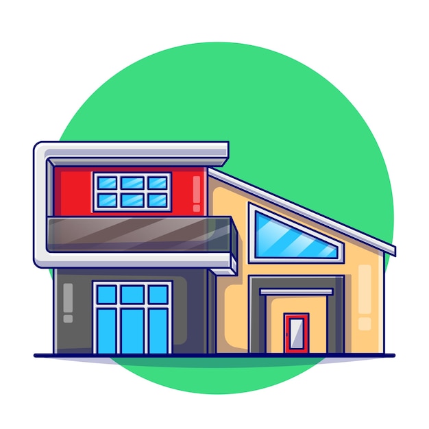 Modern Real estate building flat illustration.