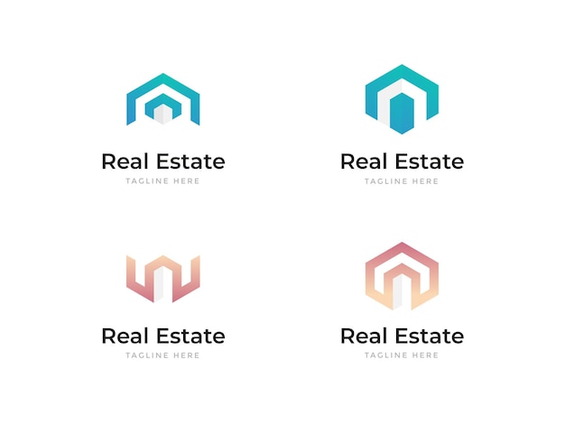 Modern Real estate business company creative logo and building icon