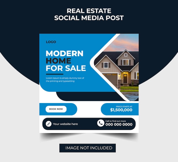 Modern Real Estate Business Social media post banner design template vector