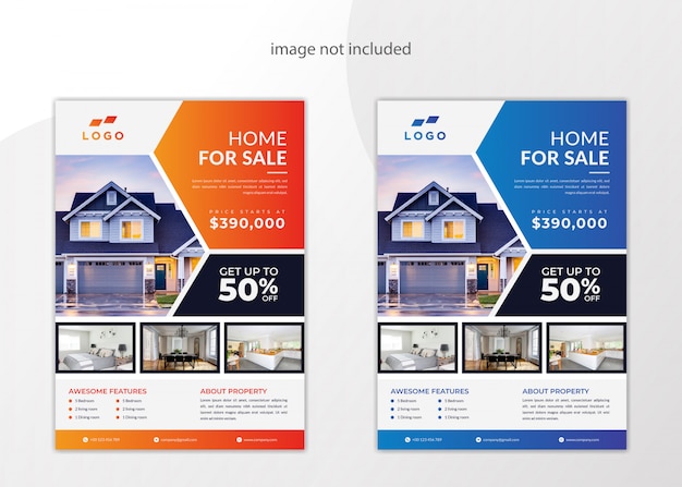 Modern Real Estate Home for sale flyer template