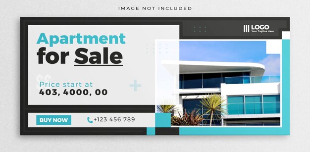 Vector modern real estate house property sale web banner template and home social media facebook cover