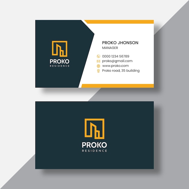 Modern real estate professional business card