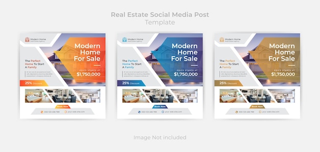 Modern Real Estate Social Media Post Template