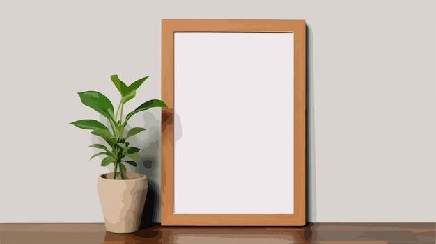 Vector modern realistic photo frame mockup for portrait large a3 size