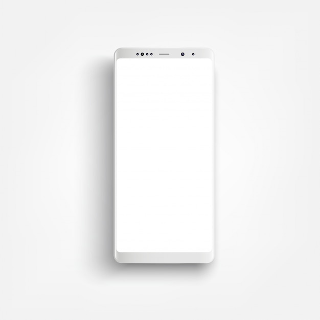 Modern realistic white smartphone