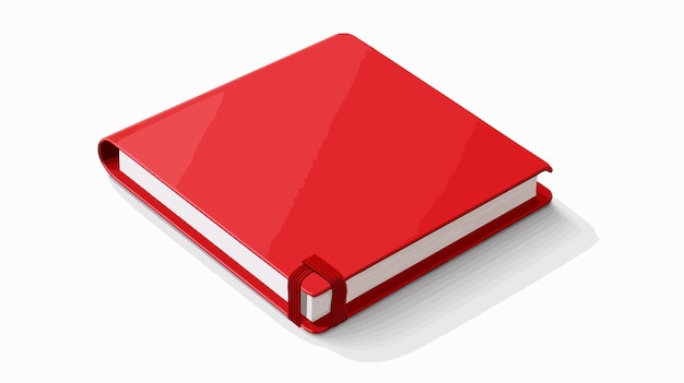 Vector modern red notepad book vector illustration