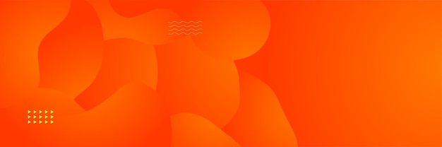 Modern red orange banner background