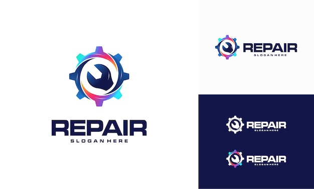 Modern Repair Logo designs concept