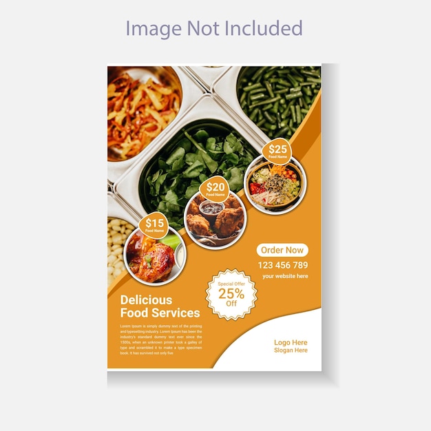 Modern Restaurant Food Flyer Template With Circular Shape