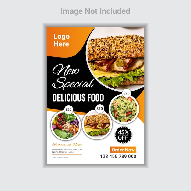 Modern Restaurant Food Flyer Template