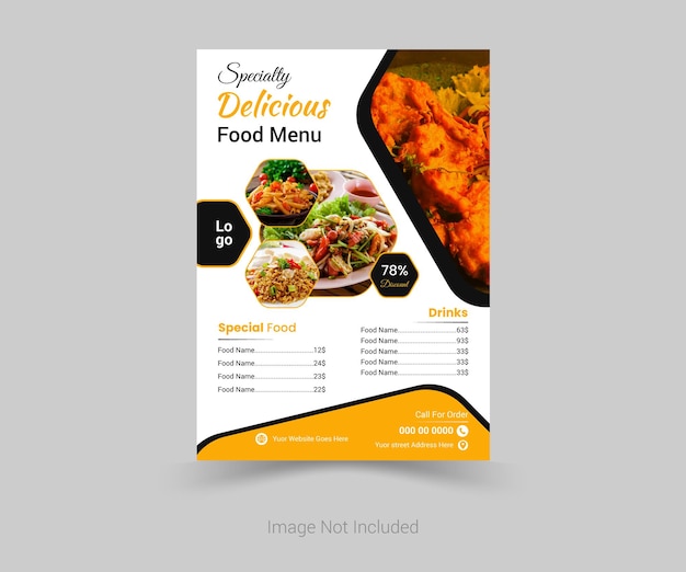 Modern Restaurant Food Menu Poster Flyer Template