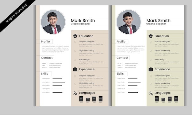 Modern resume template cv design template