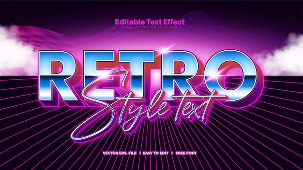 Modern Retro Pop 80's Text Effect